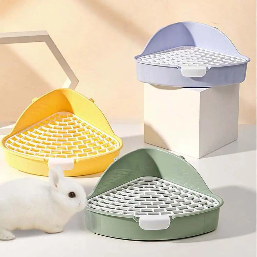 Rabbit Litter Box Potty Trainer Bedding Box Pet Pans Pee Pan Tray Pet Toilet for Small Animal Ferrets Bunny Cage Accessories