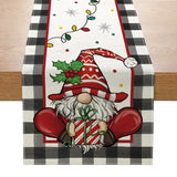 Linen Christmas Table Runner Snowman Xmas Tree Home Dining Table Cover Tablecloth 2023 Navidad Noel Christmas Decorations 2024