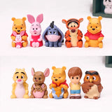 10pcs/set Cartoon Winnie The Pooh Action Figure Toy Pooh Bear Tigger Eeyore Piglet Action Figure Dolls Toy Gifts For Kids