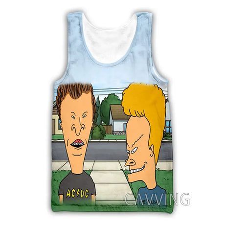 CAVVING 3D Printed  Beavis and Butthead  Tank Tops Harajuku Vest Summer Undershirt Shirts Streetwear for Men/women