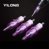 Yilong 10 Piece Cartridge Tattoo Needles Rl Rs Rm M1 Disposable Sterilized Safety Tattoo Needle For Cartridge Machines Grips