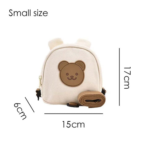 Korean Kids Backpack Round Kawaii Children's Handbags for Girl Kindergarten Boy Schoolbag Cartoon Bear Bunny Toddler Bag