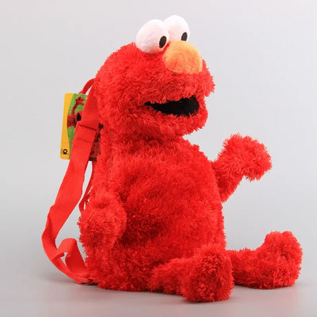 45cm Plush Backpack Bag Toy Red Elmo Blue Cookie Guy Yellow Big Bird Plush Bag Children's Schoolbag for Birthday Christmas Gifts