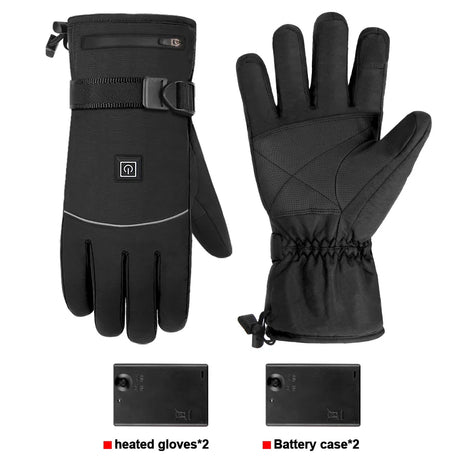 2023 Heated Motorcycle Gloves Guantes Moto USB Electric Heating Gloves Warmer Thermal Biker Motorcyclist Riding Gloves Winter