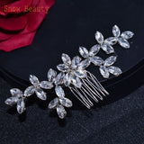 A477 Simple Hair Combs Rhinestone Hairpins Women Clips Wedding Headdress Bridal Hair Accessories Bride Barrette Hair Tiara