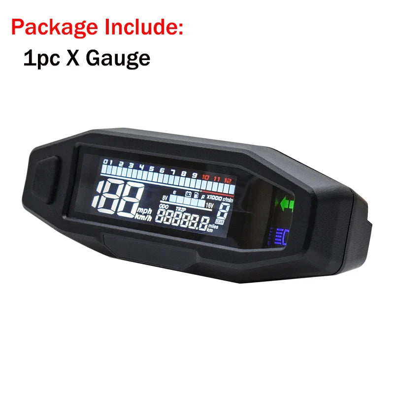 2021 New Universal Moto RPM Tachometer Speedometer Speed Gauge Tacho Meter Digital Odometer Instrument Sensor Set For Motorcycle