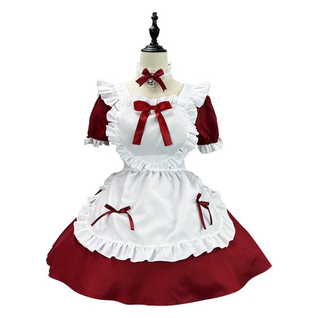 Anime Cute Heart Lolita Maid Cosplay Costume 4Colors Alice Dress Girls Woman Waitress Maid Party Stage Costumes Alice Maid Dress