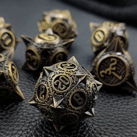 Special Offer Resin Metal Dice Set Sample With Metal Box Polyhedral DND Dice Set Sample Limited to 1 set of RPG game Dice Set