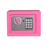 Digital Safe Small Household Mini Steel Safe Currency Vank Safe Deposit Box with Key to Safely Store Cash Jewelry or Documents