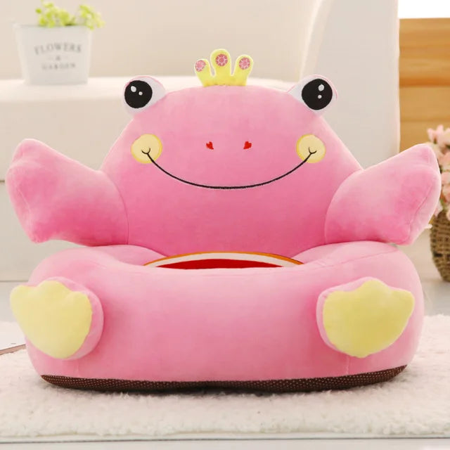 OTAUTAU Kids Sofa Chair Children Cute Cartoon Couch Velvet Plush Baby Pouf Ottoman Child Floor Seat Gaming Furniture ETSF001C