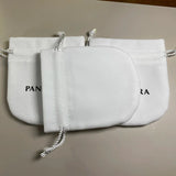 new20/50/100pcs lot Flannel Bag Pouch For Bead Charm Bracelet Women Original Fit Jewelry Gift White Bags Outer Packaging PanDora