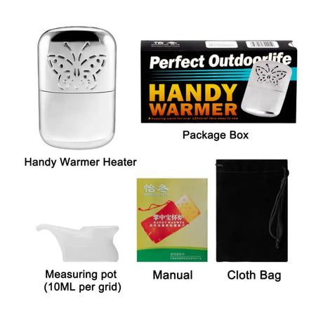 Portable Liquid Fuel Mini Hand Warmer Reusable Furnace Metal Alloy Compact Pocket Handy Winter Heater Burner For Outdoor