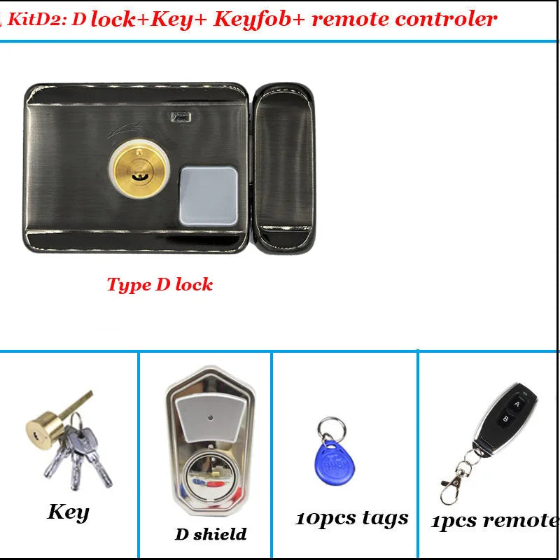 Intelligent Door Lock Video Intercom Compatible Electric Lock OR Wireless Remote Control ID Lock 125khz Wifi Access Control Lock