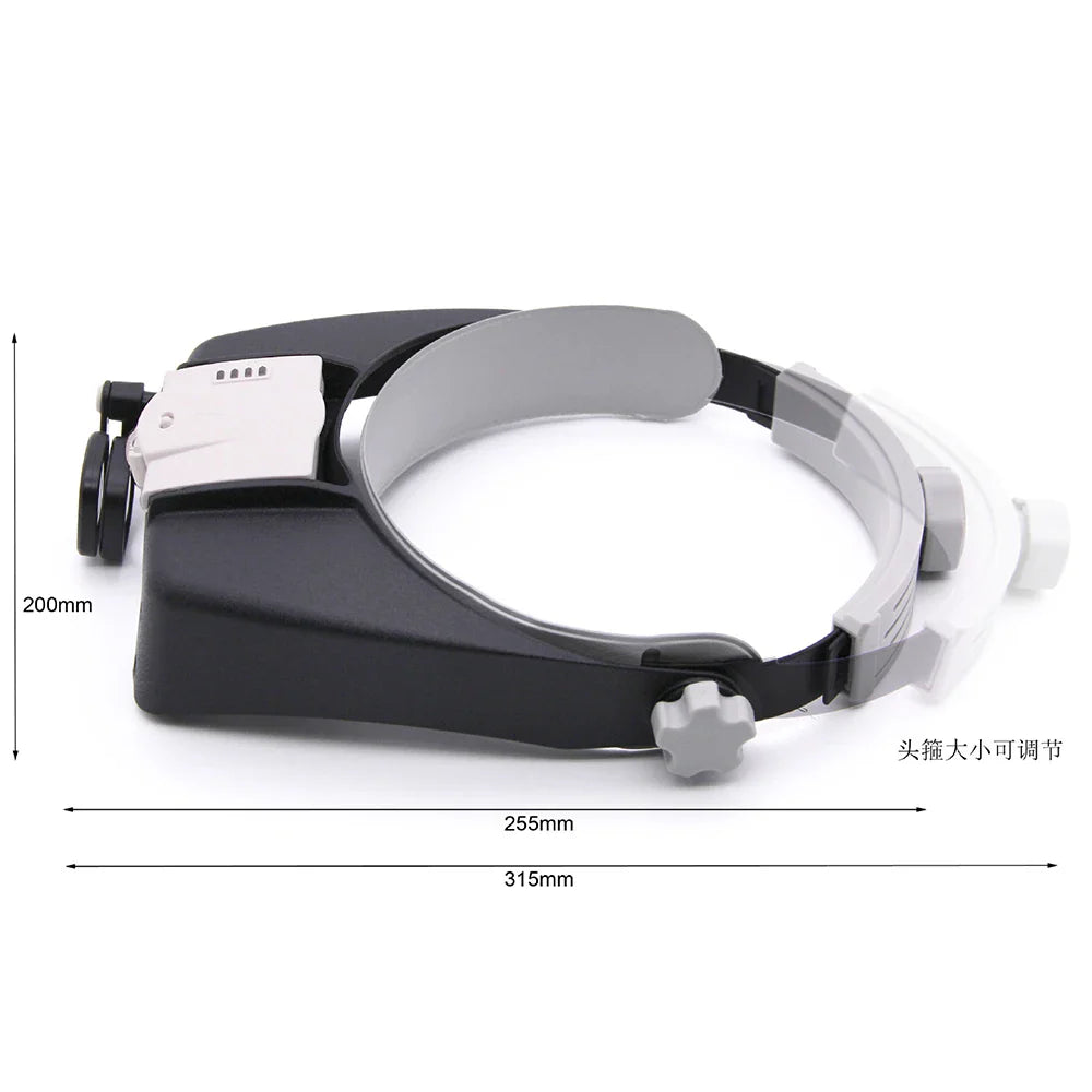 17X Headband Adjustable Magnifier Eye Glasses Magnifying Glasses with Led Lights Loupe Glasses for Reading Repair Soldering