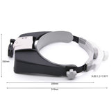 17X Headband Adjustable Magnifier Eye Glasses Magnifying Glasses with Led Lights Loupe Glasses for Reading Repair Soldering