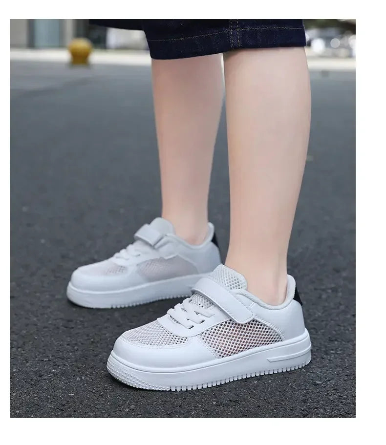 New Summer Air Mesh Kids Hook&Loop Students School Shoe Size28-40 Kids Spring Sneakers Casual Shoes Outdoor Breathable Shoes