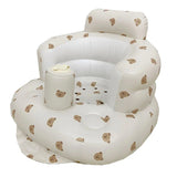 Infant Shining Baby Inflatable Sofa Children Puff Portable Bath Chairs PVC Multifunctional Seat Practice Sitting Bath Stool