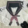 JK uniform suit Japanese college style sweet long and short-sleeved sailor suit pleated skirt Fashion School Uniform