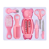 Baby care 7-piece infant water temperature meter combination set baby safety nail clippers comb brush