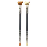 2Pcs AIHAO GP2030 Rilakkuma Gel Pens 0.5mm Fine Point Black Pens For Journaling Kawaii School Student Supplies Stationery