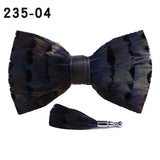 Feather Brooch Bow Tie For Men Women Officiating Wedding Suit Accessories Shirt Collar Flower Butterfly Bowtie Brooch Pin Gift