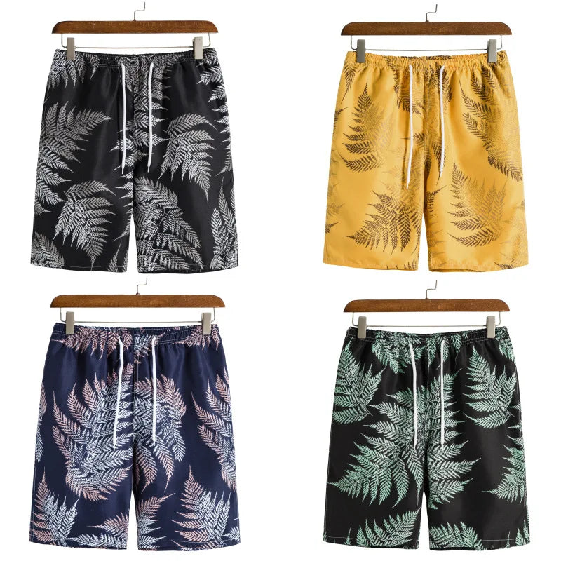 Stylish Men's Shorts Free Shipping Fashion Beach Board Short Gym Man Male Clothes Tiki Swimwear Pants Bikini Bathing Suit Sports