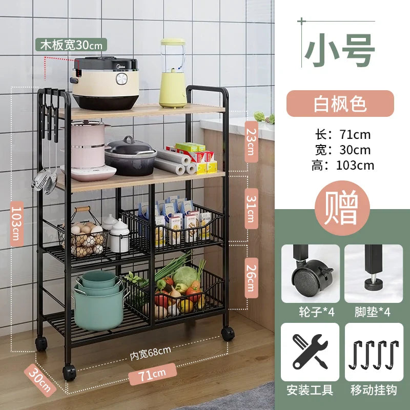 Bakers Trolley Kitchen Islands Shelves Storage Trolley Kitchen Islands Spice Shelf Mueble Cocina Auxiliar Kitchen Equipment