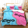 Couple/Lover White Black Luxury Bed Linen 2 People Double Bed Adult Single King Quilt Duvet Cover Queen Comforter Bedding Sets