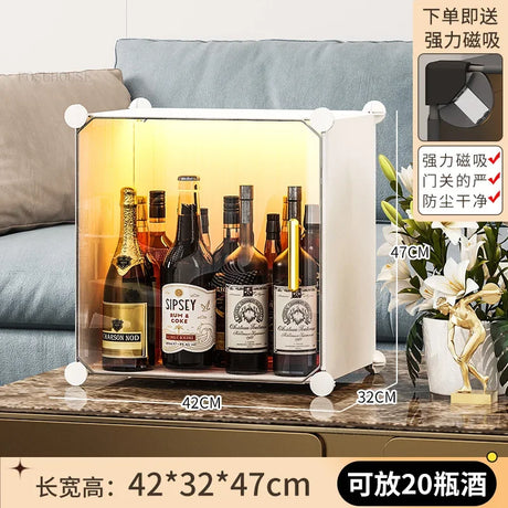 Living Room Wine Small Display Cabinet Light Luxury Desktop Wine Cabinets Home Wall-mounted Restaurant Bar Floor Storage Cabinet