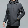 Men's Black Padded Oversized Jacket Oversize Plus Velvet Thick 2024 Casual Down Parkas Coat Brand Keep Warm Winter Parkas