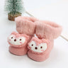 1Pair Winter Baby Boys Girls Cute Cartoon Leg Warmers Socks Toddler Cotton Non-skid Plush Keep Warm Socks For 0-1 T