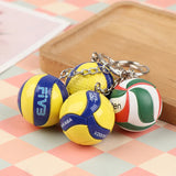 1xFashion PVC Volleyball Keychain Ornaments Business Volleyball Gifts Beach Ball Sport For Players Men Women Key Chain Gift 2022