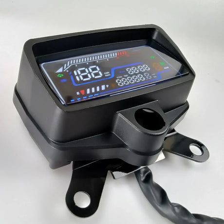 LCD Display Motorcycle Speedometer with Clock Digital Gauge Instrument Digital Odometer Tachometer USB Charging for CG125-CG150