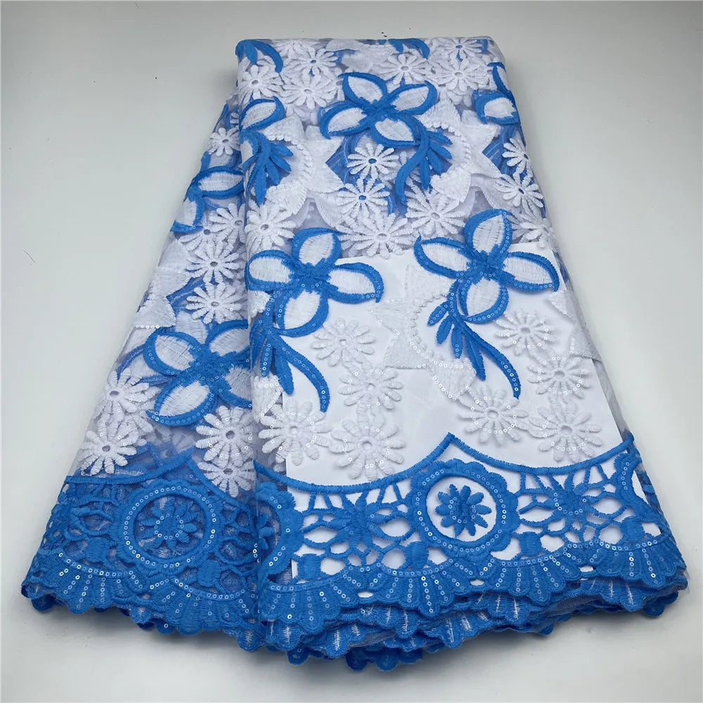 African Lace Fabric 2024  High Quality Lace Hot Sale Embroidery French Tulle Lace Fabric Nigerian Lace Fabric For Wedding Dress