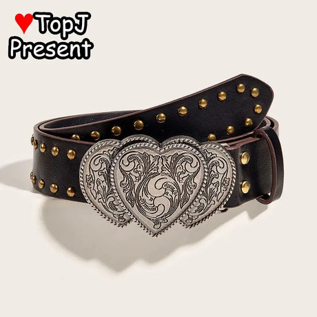 Women’s Men Punk Harajuku Y2K Girls Rivet Street Shaped Decoration Gothic Lolita New Trend American Personality Leather Belt