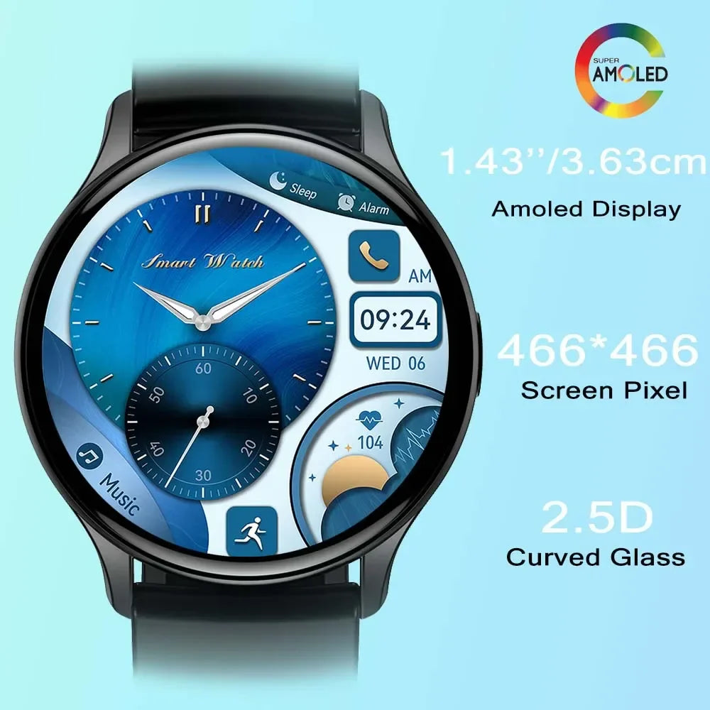 2024  new  Men Smart Watch HK89 1.43 AMOLED Answer Make Call Watch Always On Display IP68 Waterproof Sport Smartwatch Women Men