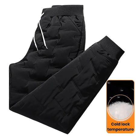 90% White Duck Down Padded Pants Drawstring Waist Winter Pants Thickened White Duck Down Padded Joggers Warm Winter Sweatpants