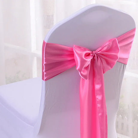 10/50/100pcs Satin Chair Bow Sashes Wedding Chair Knots Ribbon Butterfly Ties For Party Event Hotel Banquet Home Decoration