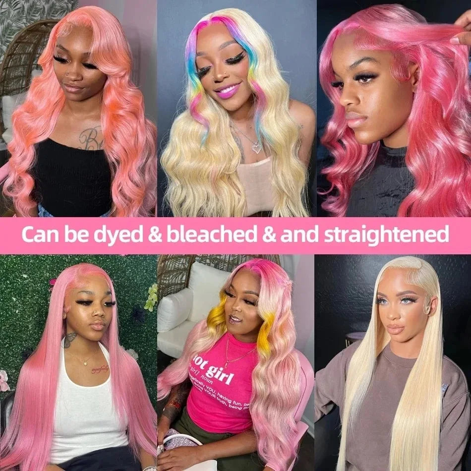 613 Lace Frontal Wigs Human Hair Blonde 13x4 13x6 HD Brazilian Body Wave Transparent Lace Front Human Hair Wigs For Black Women