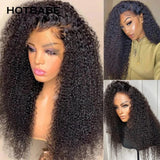 250 Density Afro Kinky Curly Wig 13x4/13x6 HD Transparent Lace Frontal Wig Curly Human Hair Wig Brazilian 5x5 Lace Closure Wig