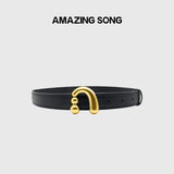 Amazing Song Metal Nail Buckle Belt Shirt Belt Women’s Belt Jean Waist Dress Belt Studs Belt Accessories