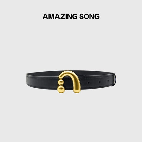 Amazing Song Metal Nail Buckle Belt Shirt Belt Women’s Belt Jean Waist Dress Belt Studs Belt Accessories