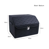 PU Leather Car Trunk Storage Box Top Grade Car Organizer Folding Storage Bag Automobile Stowing Tidying Box For Sedan SUV MPV