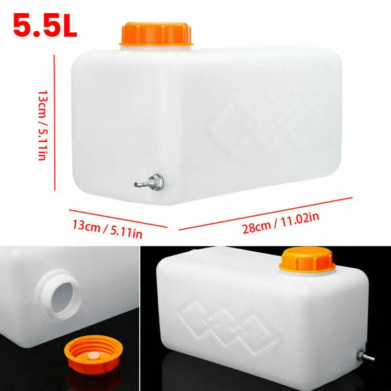 White 5.5Liter Fuel Oil Gasoline Tank Fits For Auto Car Truck Air Diesel Parking Heater Fuel Supply System Tanks