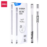 Deli 12pcs Quality 0.5mm Gel Pen 3 Colors Large Capacity Ballpoint Pen Kawaii Neutral Pen For Office School Writing Supplies