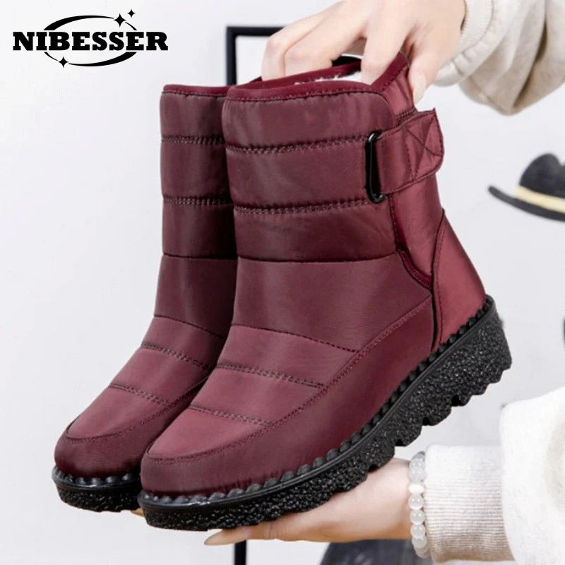 New Women Boots Winter Snow Boots Platform Shoes For Women Ankle Boots Waterproof Botas Mujer Keep Warm Botines Cotton Shoes