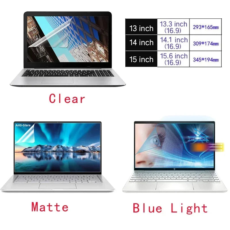 15.6 Inch Display Ratio 16:9 Notebook Screen Protector Soft Film For DELL/ASUS /Samsung/Lenovo/Toshiba Laptop Tablet