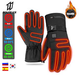 2023 Heated Motorcycle Gloves Guantes Moto USB Electric Heating Gloves Warmer Thermal Biker Motorcyclist Riding Gloves Winter