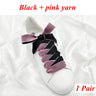 1 Pair Silk Shoe Laces Satin Ribbon Flat Shoelaces Girls Casual Canvas Shoes Double-sided Weaving White Shoe Lace Accessories