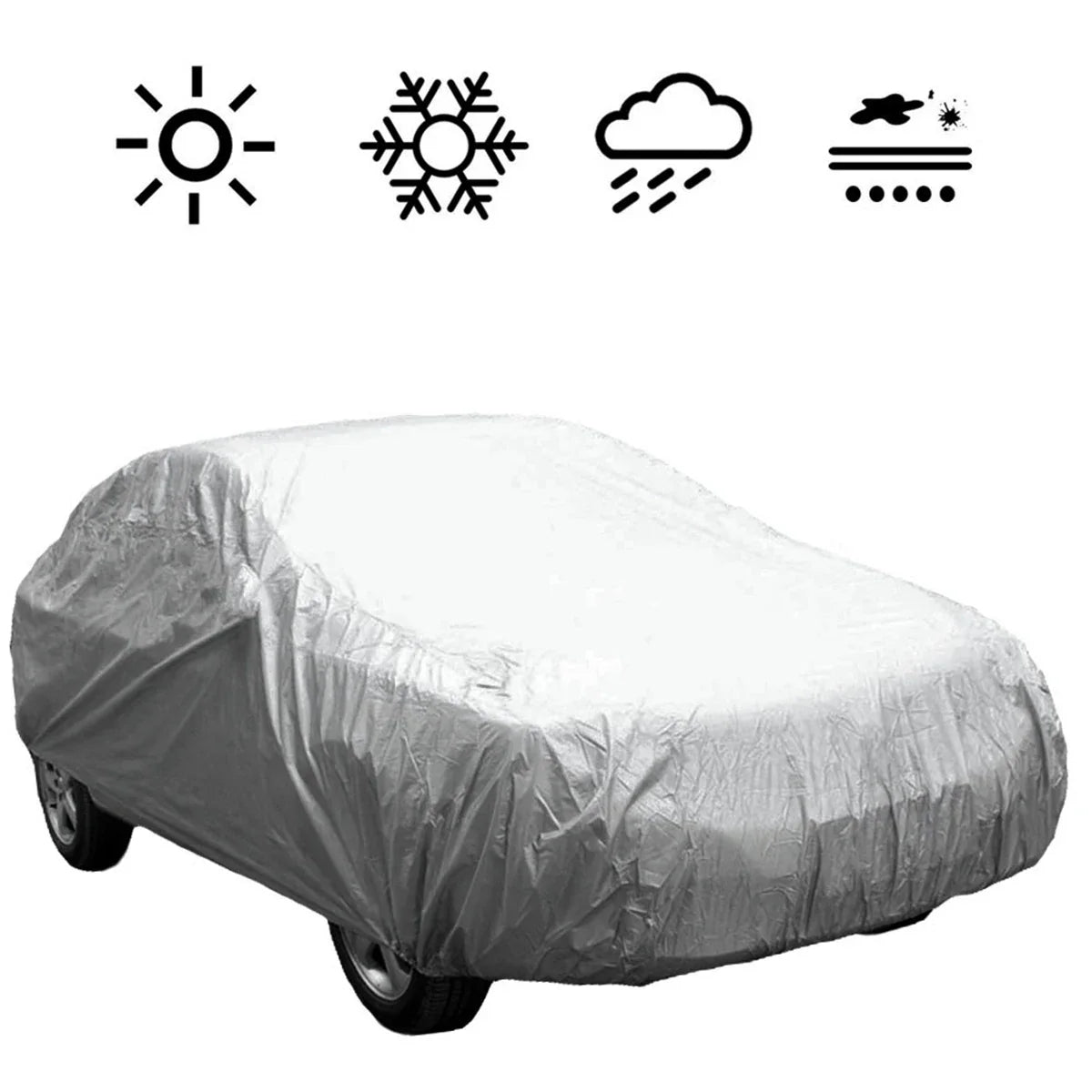 M Car Cover Waterproof Snowproof and UV Proof Universal Car Cover for Outdoor Indoor Breathable Auto Cover Full Car Car Shield